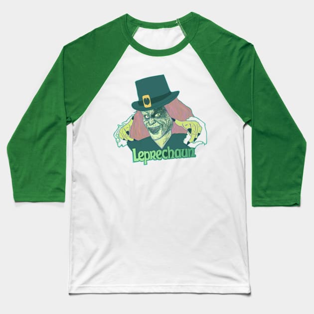 Leprechaun Baseball T-Shirt by attackofthegiantants